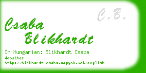 csaba blikhardt business card